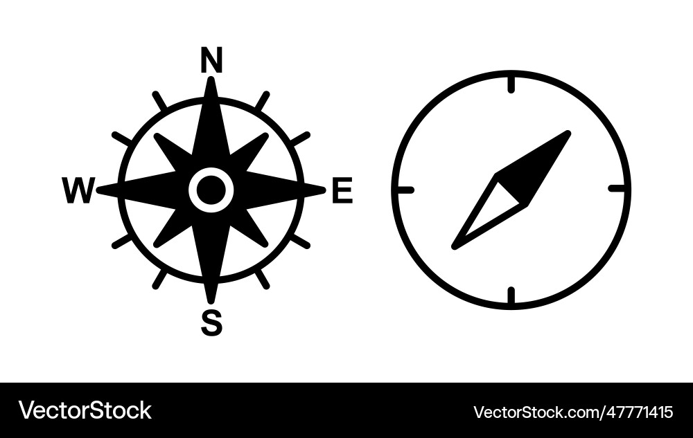 Compass icon navigation vector image