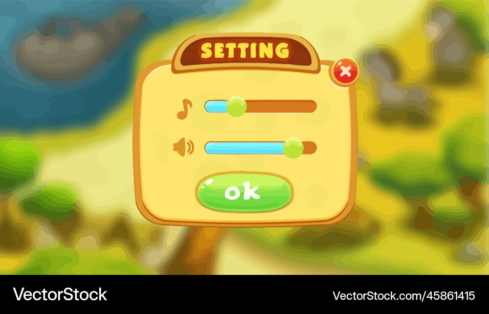 Complete set of level button game ui pop-up icon Vector Image