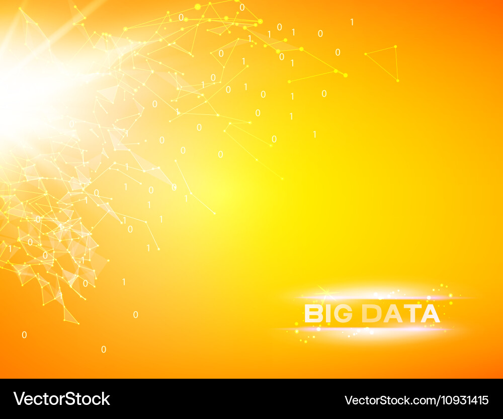 Computer technology and big data vector image