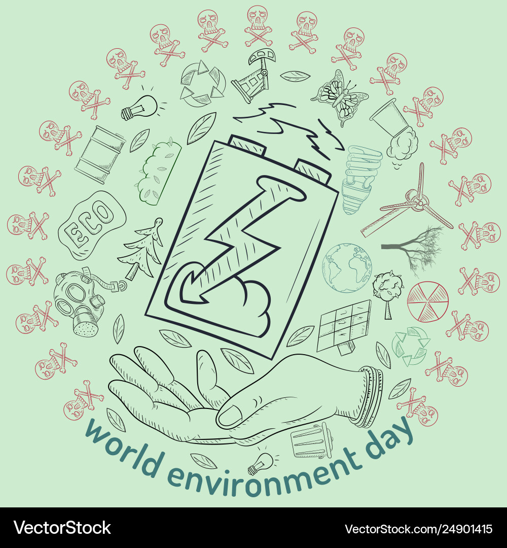 Contour design various objects human vector image