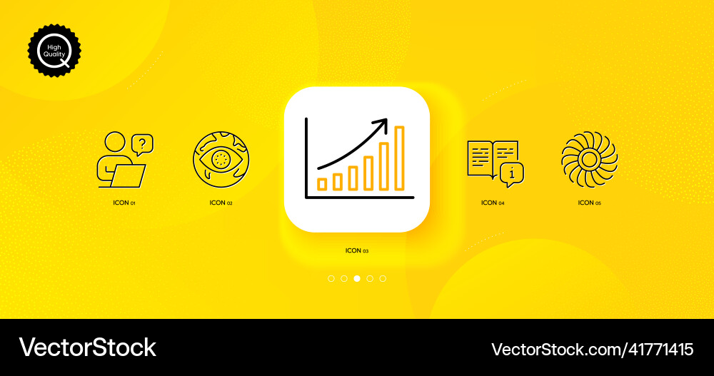 Cyber attack graph chart and fan engine minimal vector image