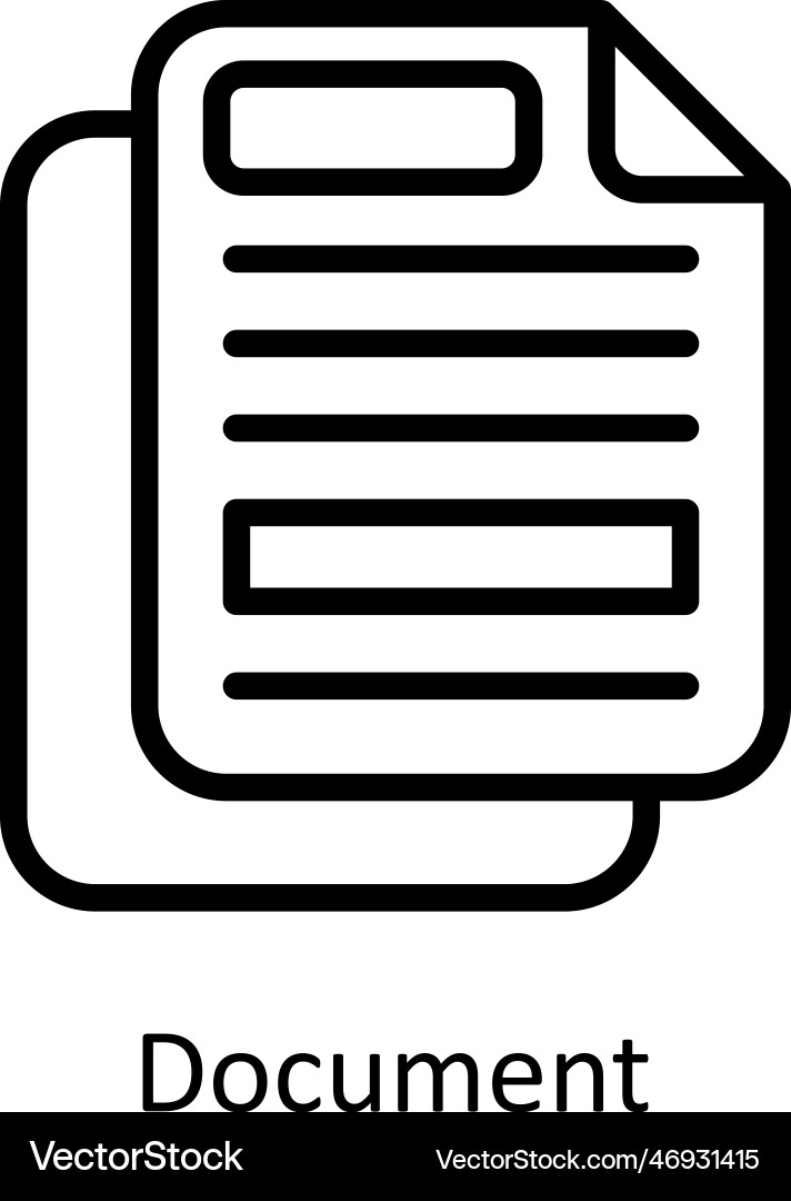 Document outline icons simple stock illus Vector Image