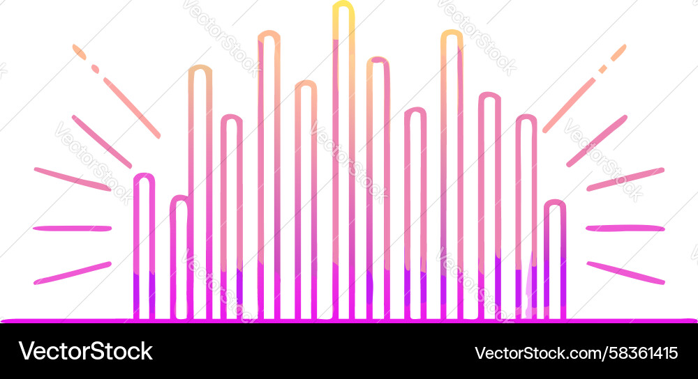Dynamic Audio Spectrum Visualization Vector Image