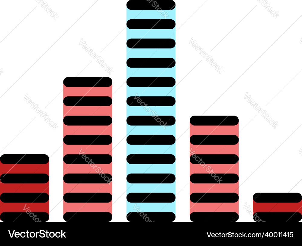 Equalizer columns icon color outline Equalizer columns icon color outline vector image