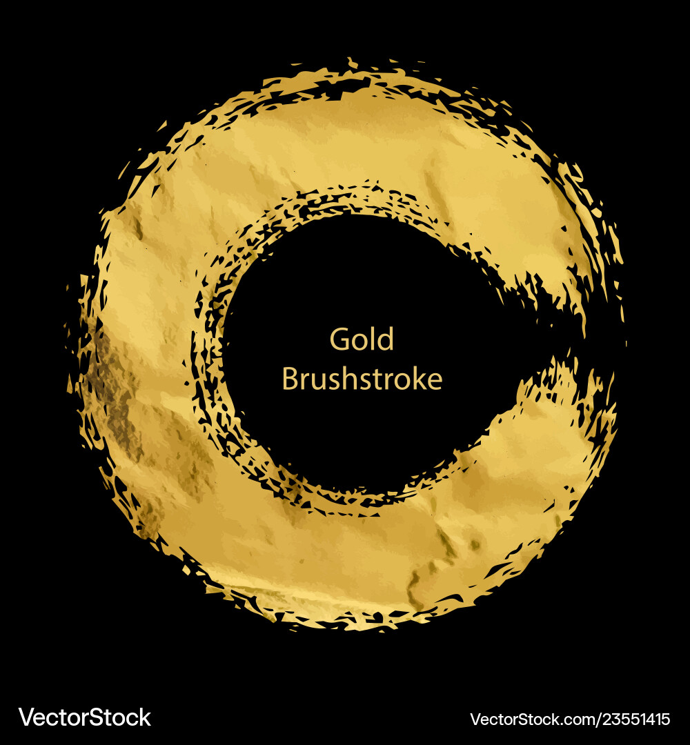 Golden Round Abstract Background Vector Image