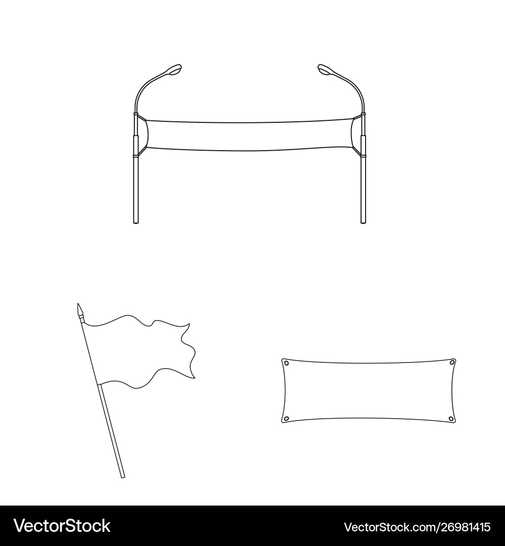 Isolated object blank and canvas logo set Isolated object blank and canvas logo set vector image