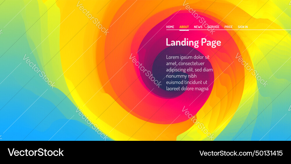 Landing page for website and mobile app modern Landing page for website and mobile app modern vector image