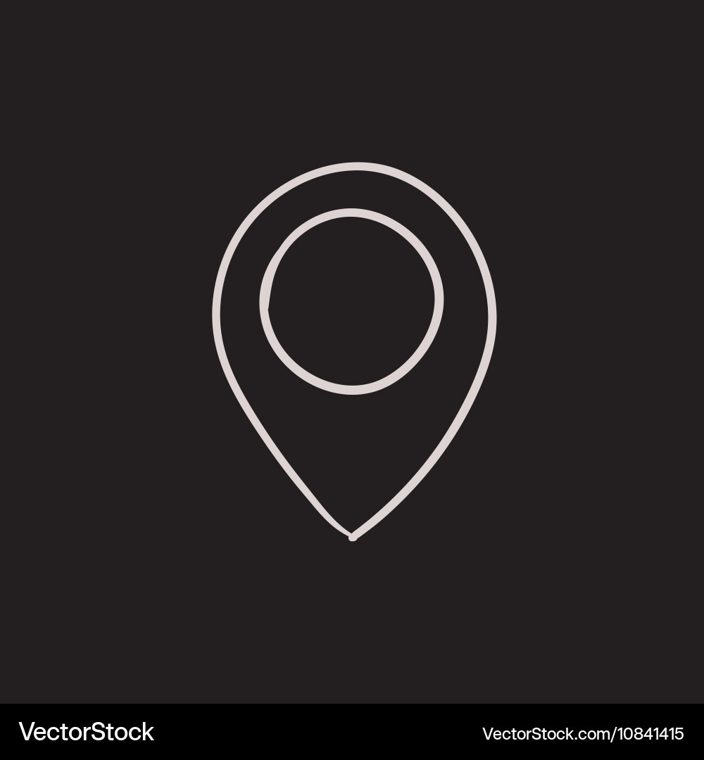 Map pointer sketch icon vector image