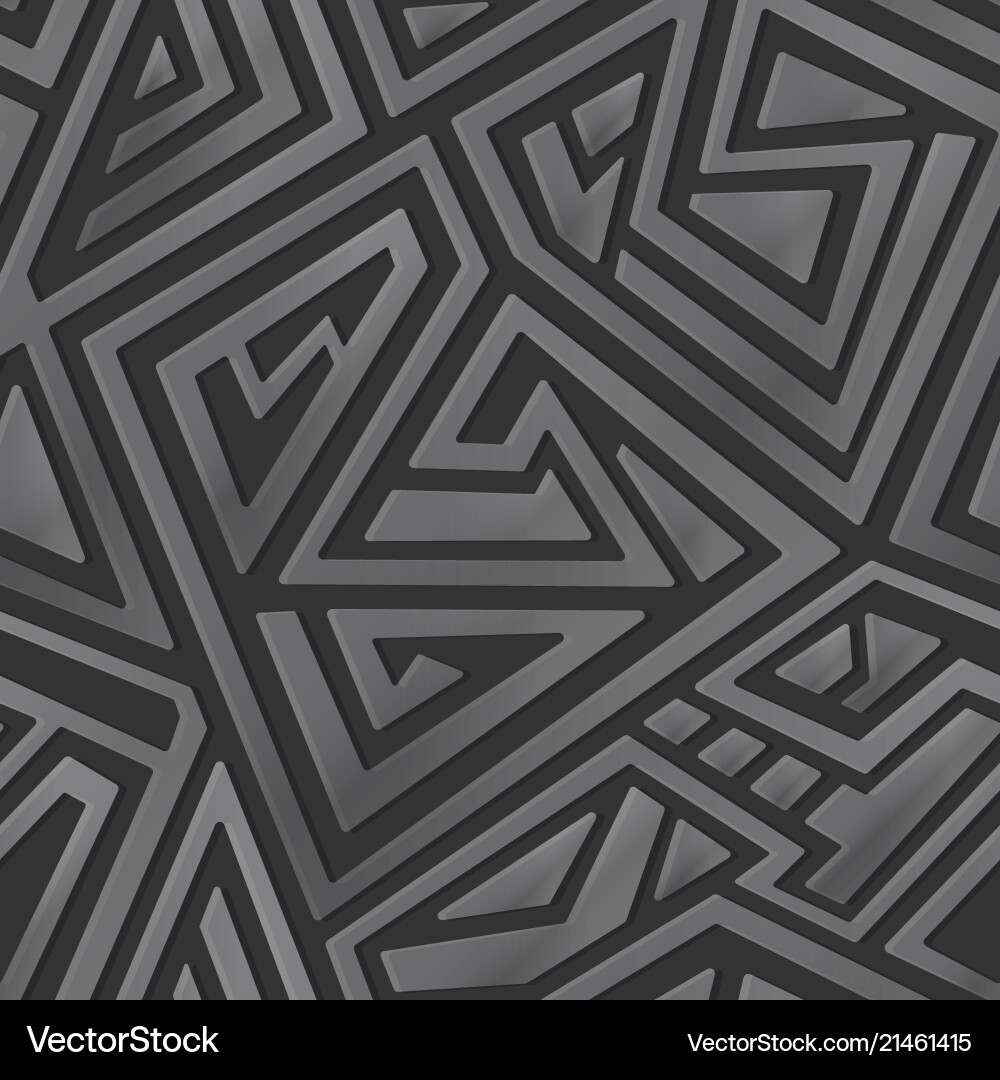 Metallic Maze Pattern vector image
