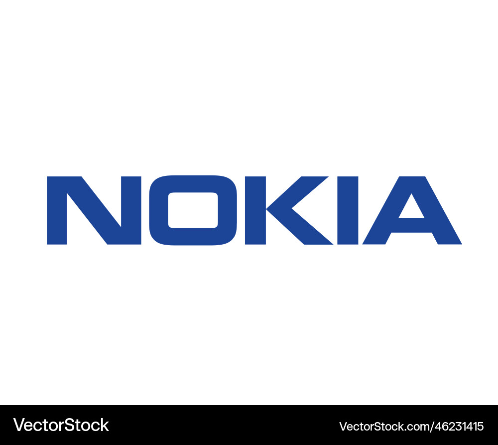 Nokia Logo Marke Telefon Symbol blau Design Nokia Logo Marke Telefon Symbol blau Design vektorbild