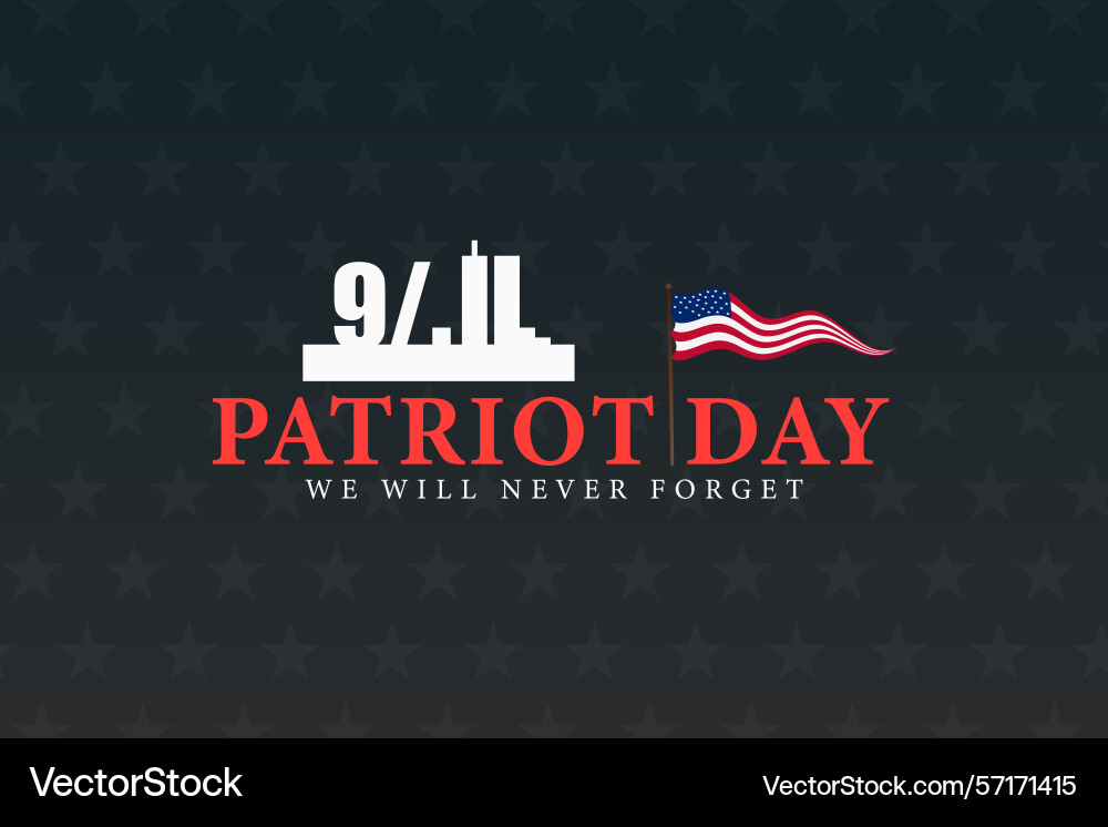 Remembering 911 a tribute to resilience and unity Vector Image