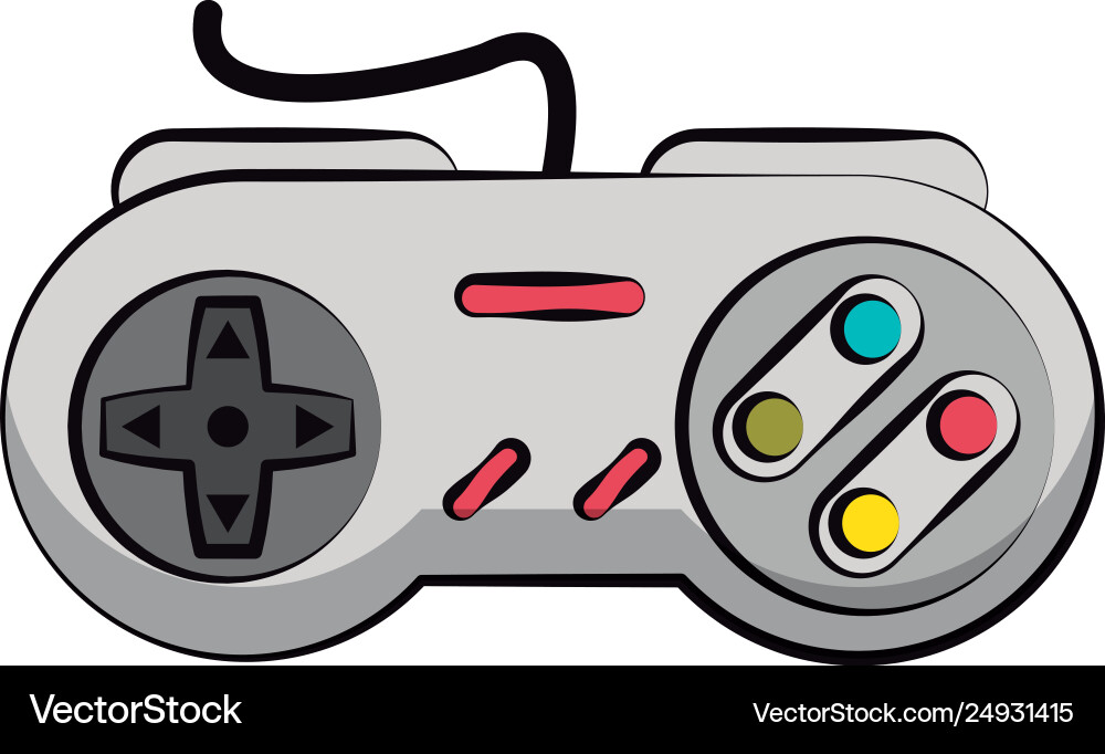 Retro console gamepad Vector Image