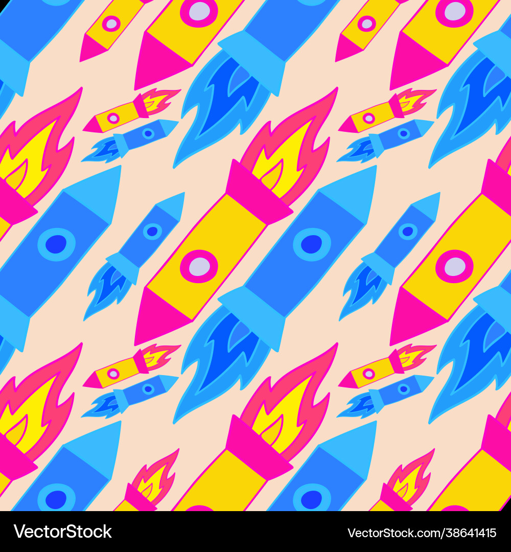 Seamless pattern colorful design outer Seamless pattern colorful design outer vector image