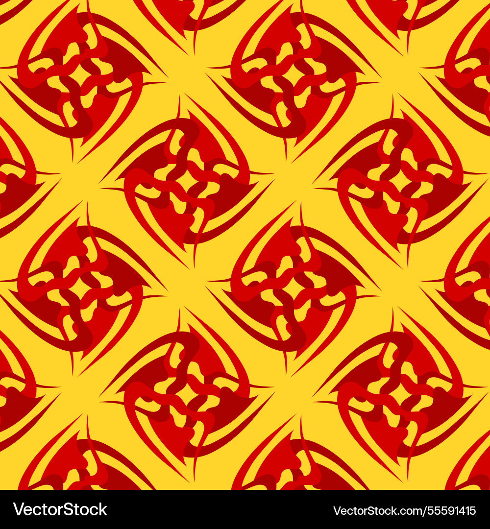 Seamless pattern of abstract swirling shapes in re Vector Image