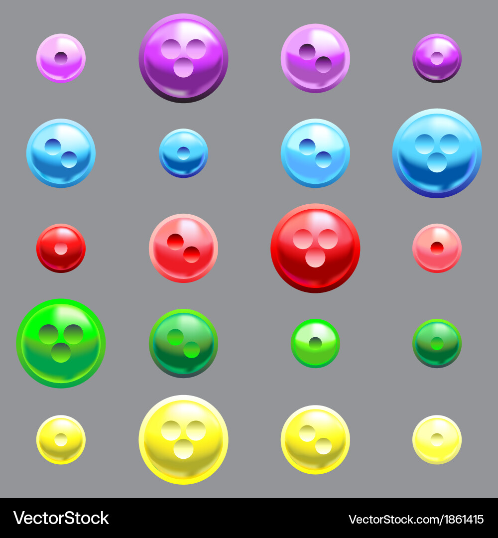 Set of glossy button Vector Image