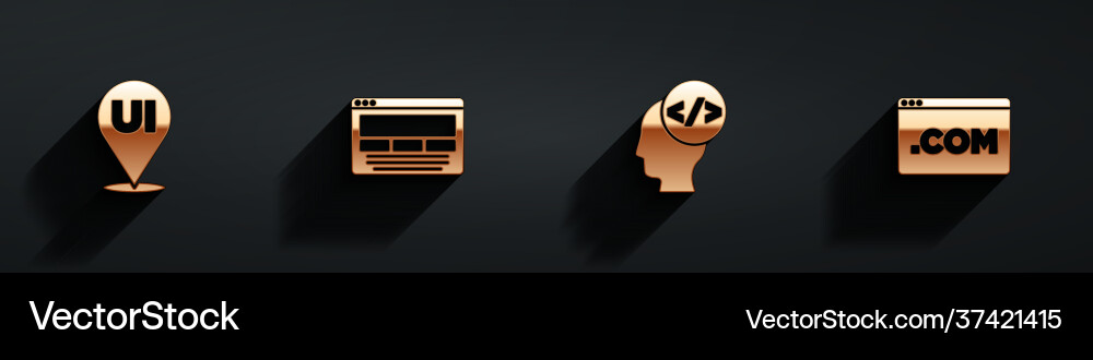 Set ui or ux design front end development Set ui or ux design front end development vector image