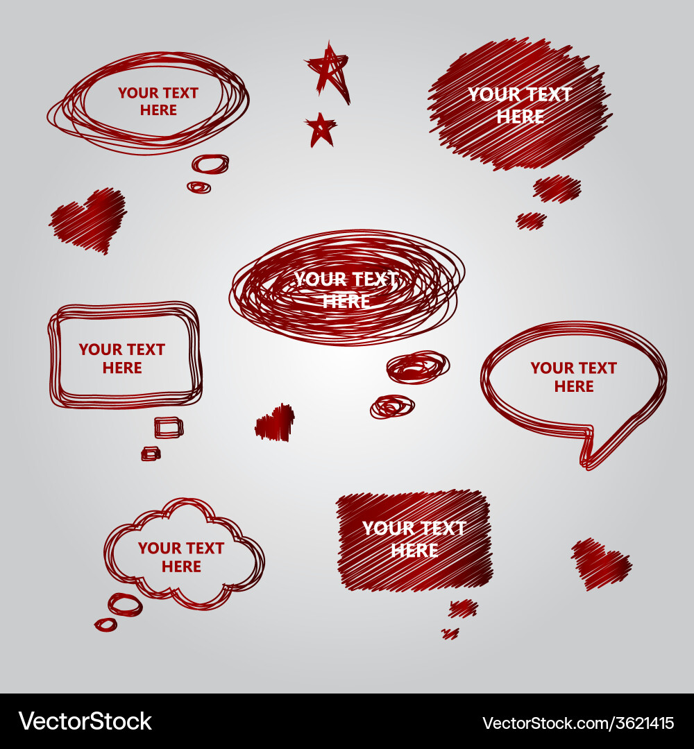 Speech red collection element for you design Vector Image