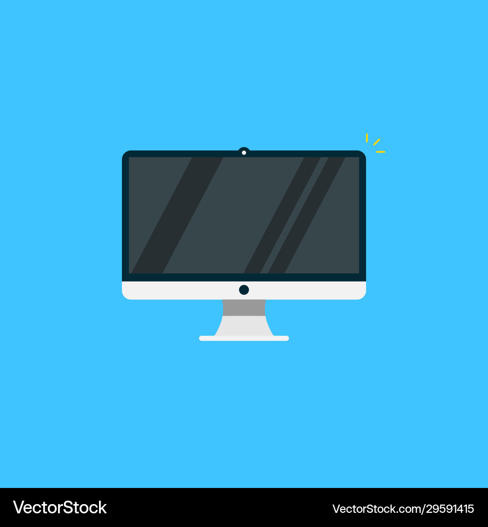 Symbol monitor display pc computer flat style Symbol monitor display pc computer flat style vector image