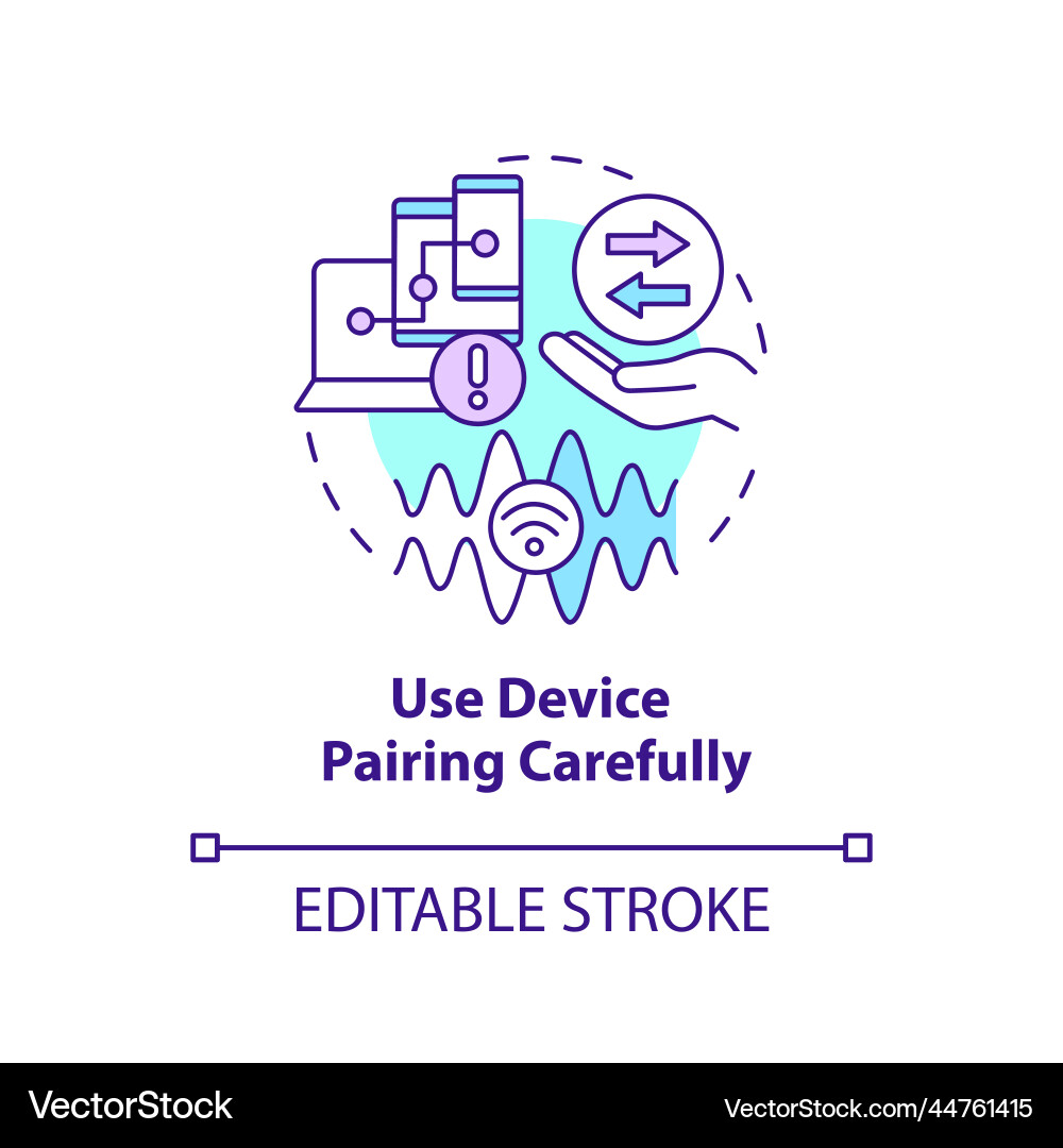 Use device pairing carefully concept icon Use device pairing carefully concept icon vector image