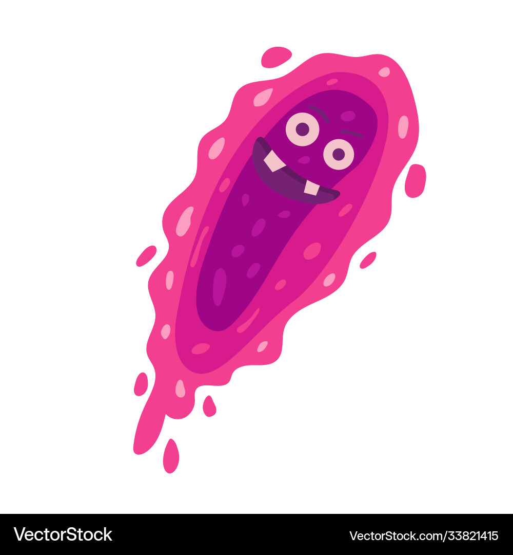 Virus germs and bacteria design objects character Vector Image