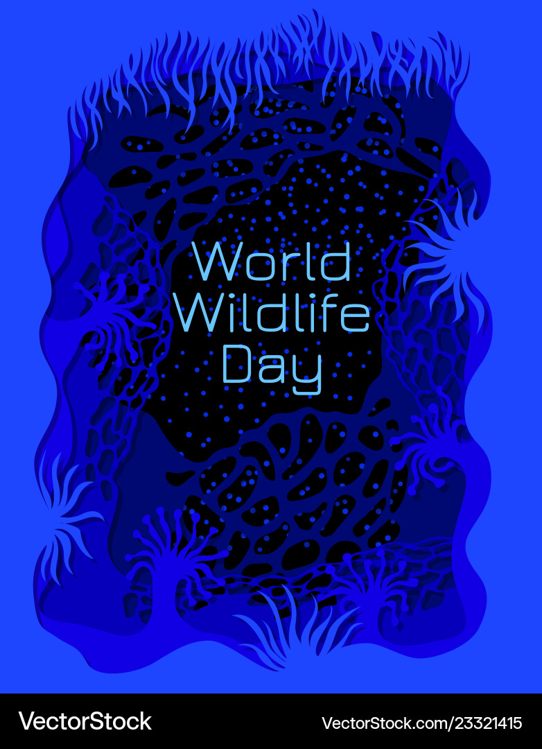 World wildlife day the concept World wildlife day the concept Vector Image