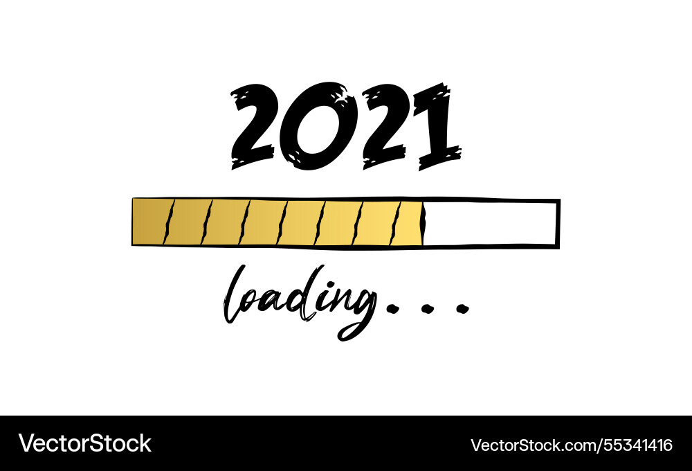 2021 loading concept with a progress bar 2021 loading concept with a progress bar vector image