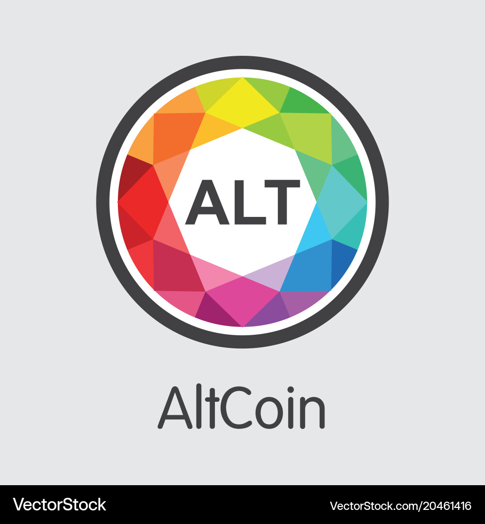 Altcoin blockchain cryptocurrency - web vector image