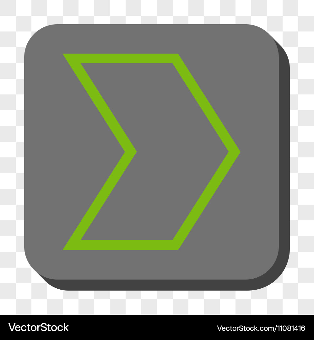 Arrowhead right rounded square button vector image