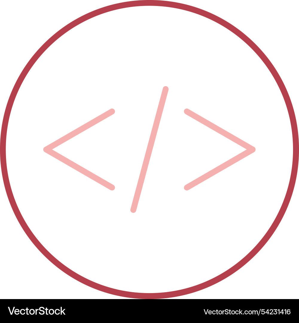 Coding line fill icon vector image