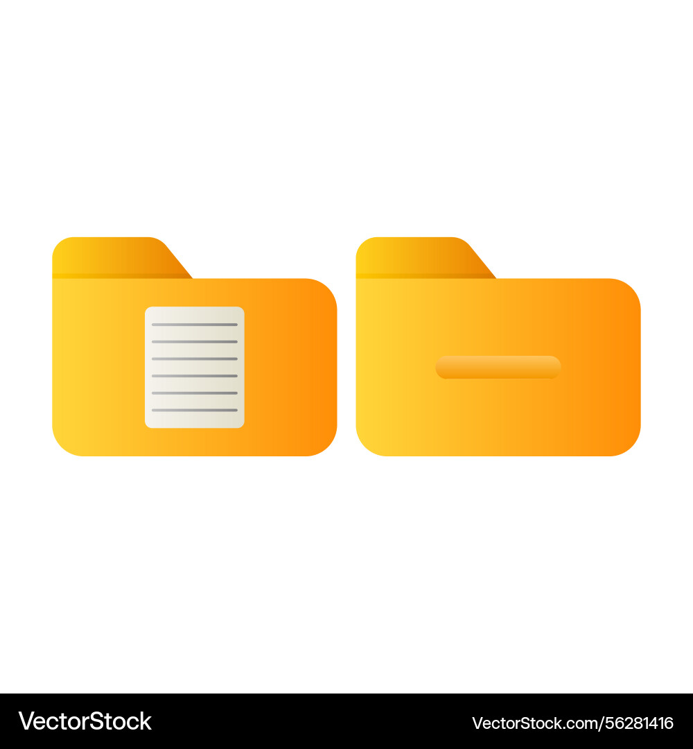Computer file manager icons collection Vector Image