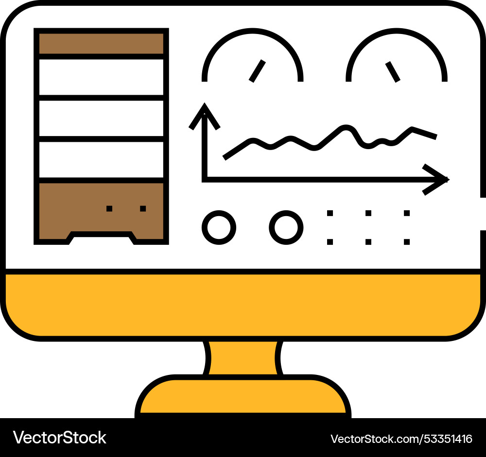 Database dashboard icon color Database dashboard icon color vector image