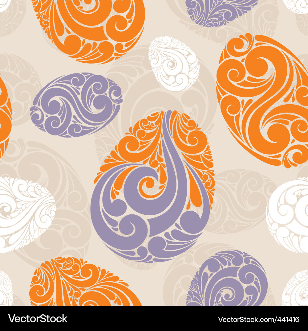 Elegant Egg Pattern Background Vector Image
