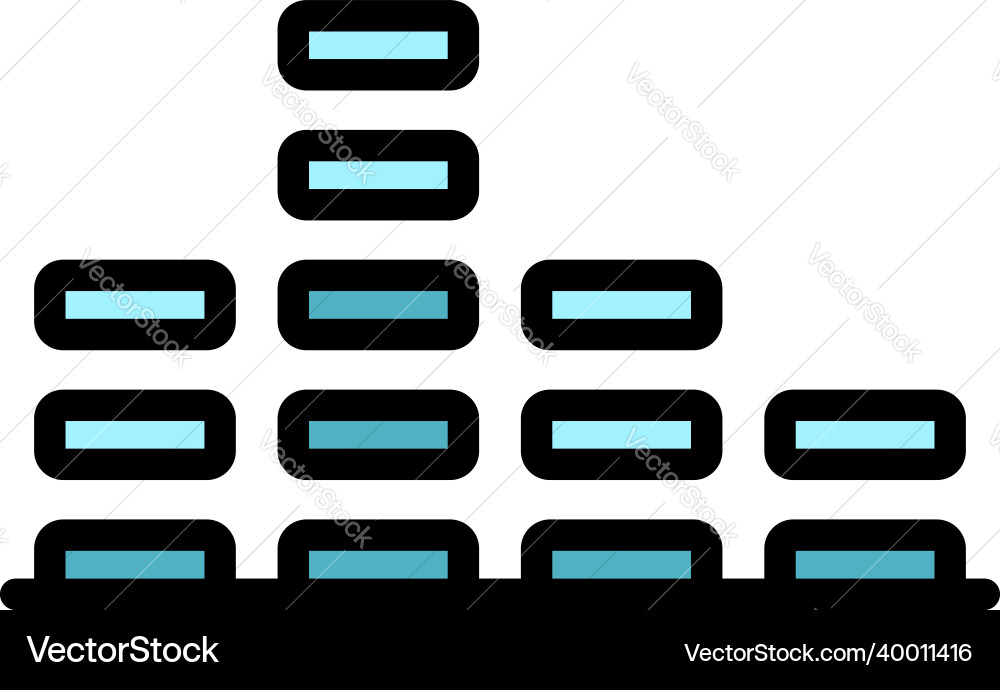 Equalizer range icon color outline Equalizer range icon color outline Vector Image
