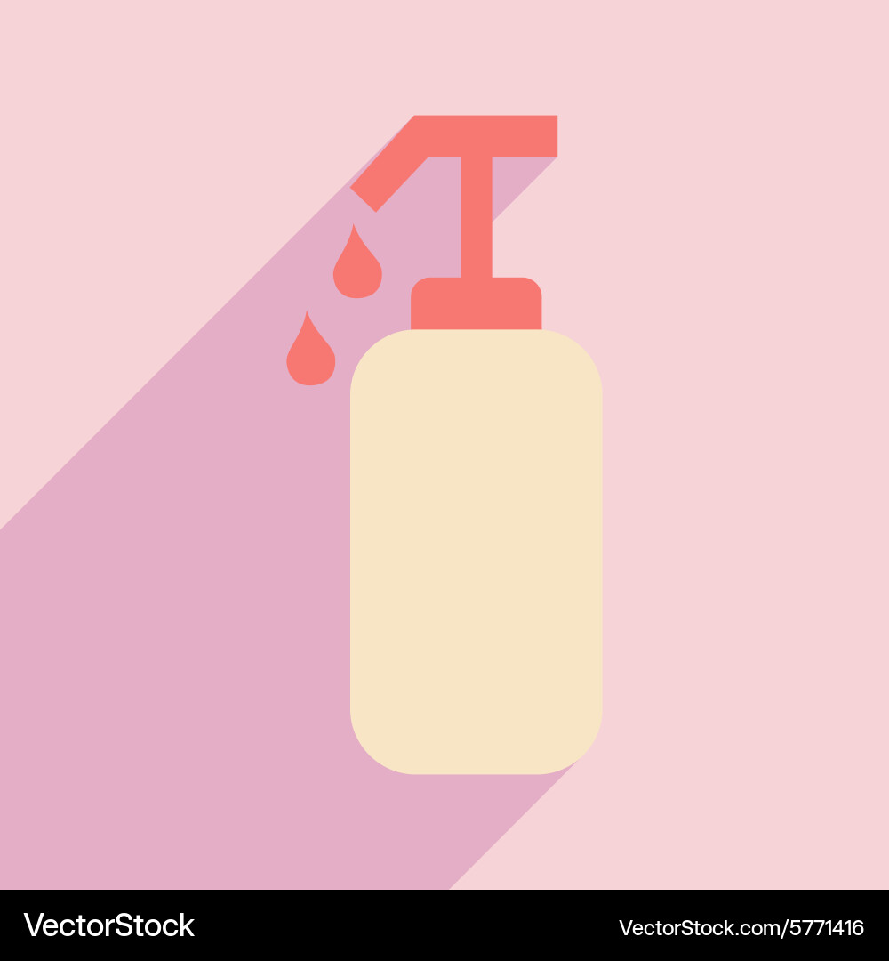 Flat with shadow icon and mobile application cream Vector Image