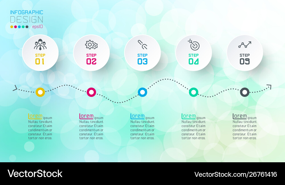 Infographics design on bokeh abstract background Infographics design on bokeh abstract background Vector Image