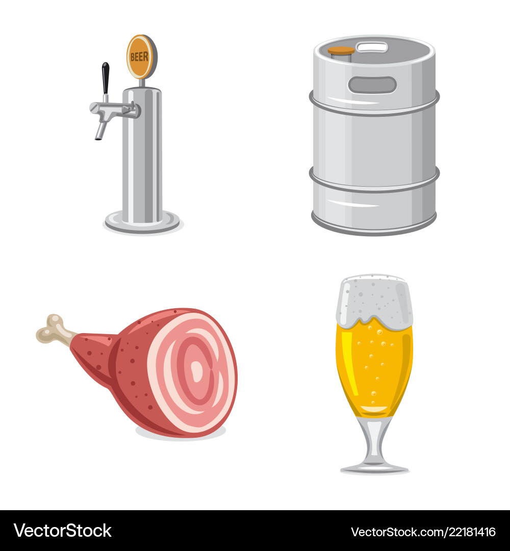 Isolated object of pub and bar sign collection Isolated object of pub and bar sign collection vector image