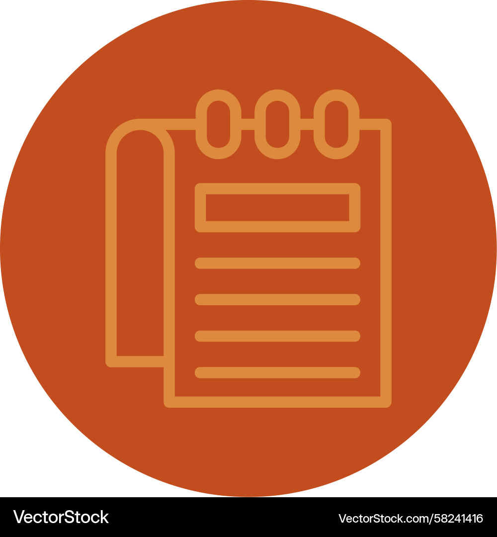 Multi-Color Notepad Icon Vector Image
