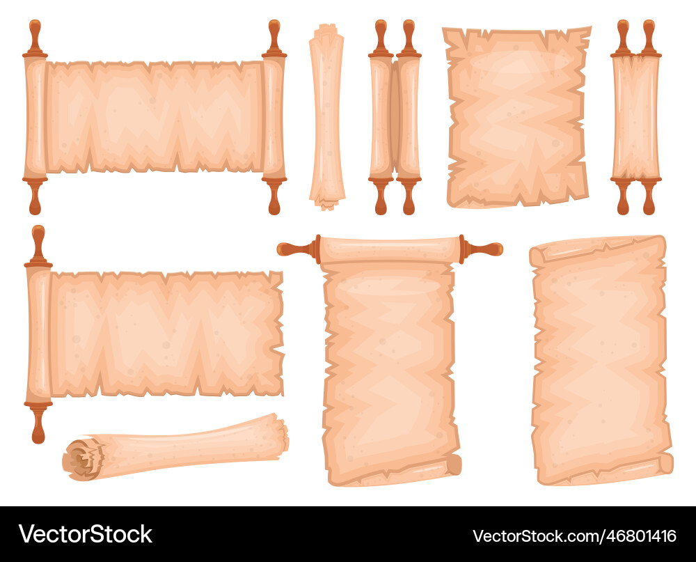 Old scroll design isolated on white background Old scroll design isolated on white background Vector Image