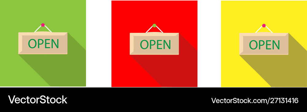 Open on color background Open on color background vector image