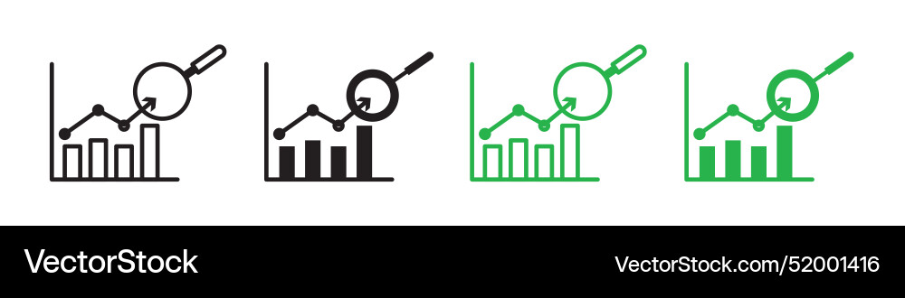 Predictive analytics icon line art Predictive analytics icon line art vector image