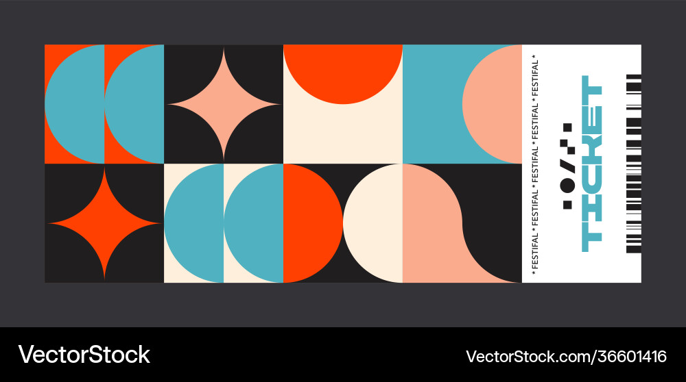 Ticket abstract design template Vector Image