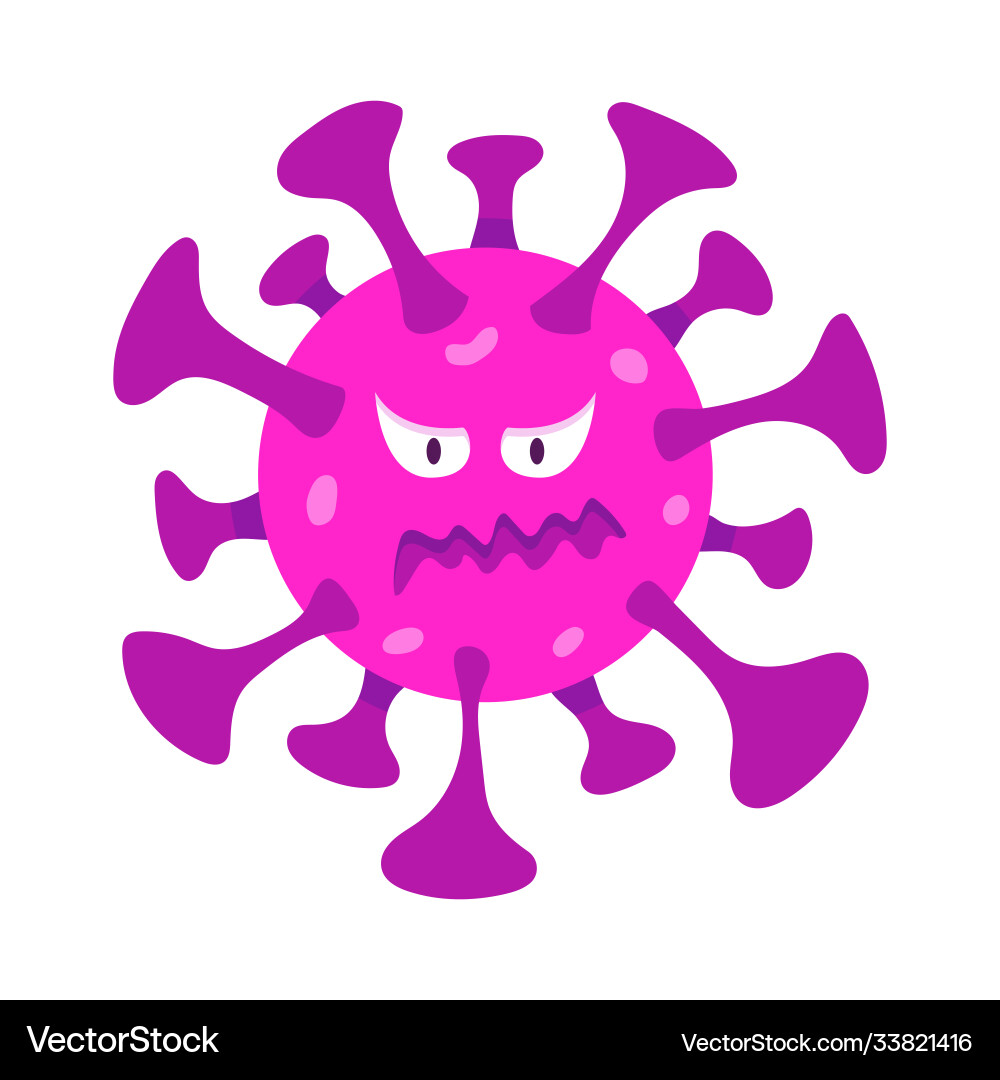 Virus germs and bacteria design objects character Vector Image