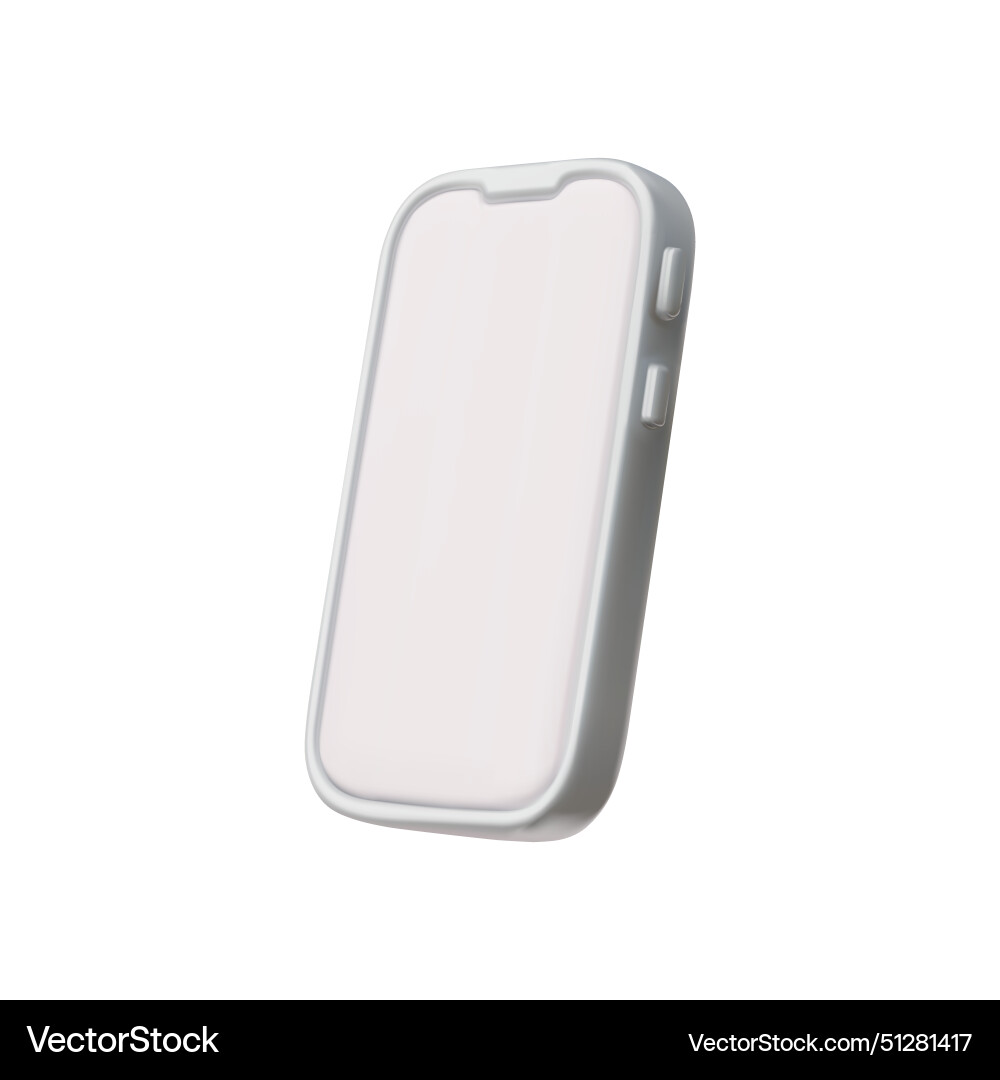 3d smartphone for user interface and layout 3d smartphone for user interface and layout vector image