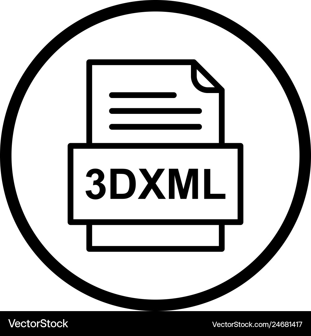 3dxml file document icon Vector Image