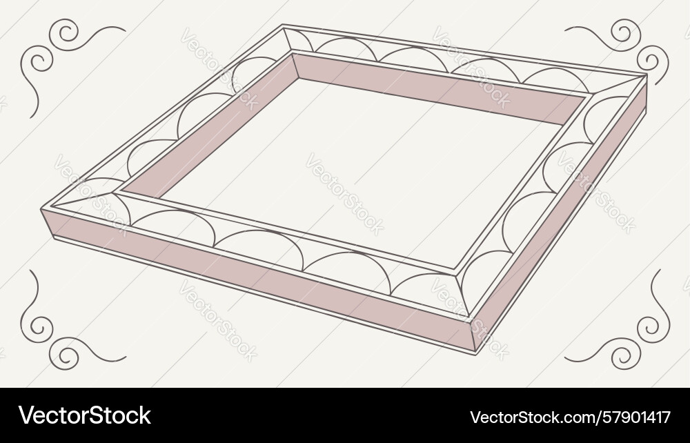 Clean rectangular frame with subtle border detail vector image
