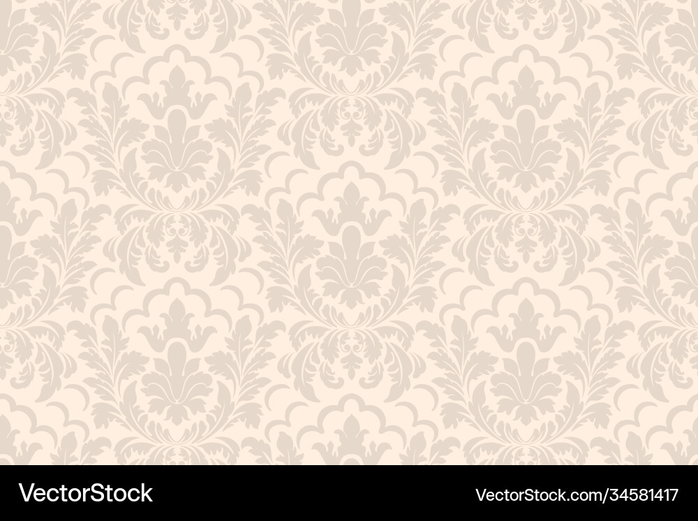 Damask seamless pattern element classical Damask seamless pattern element classical vector image
