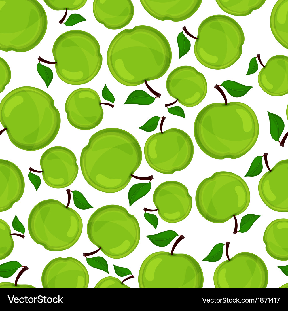 Seamless pattern of apples Vector Image