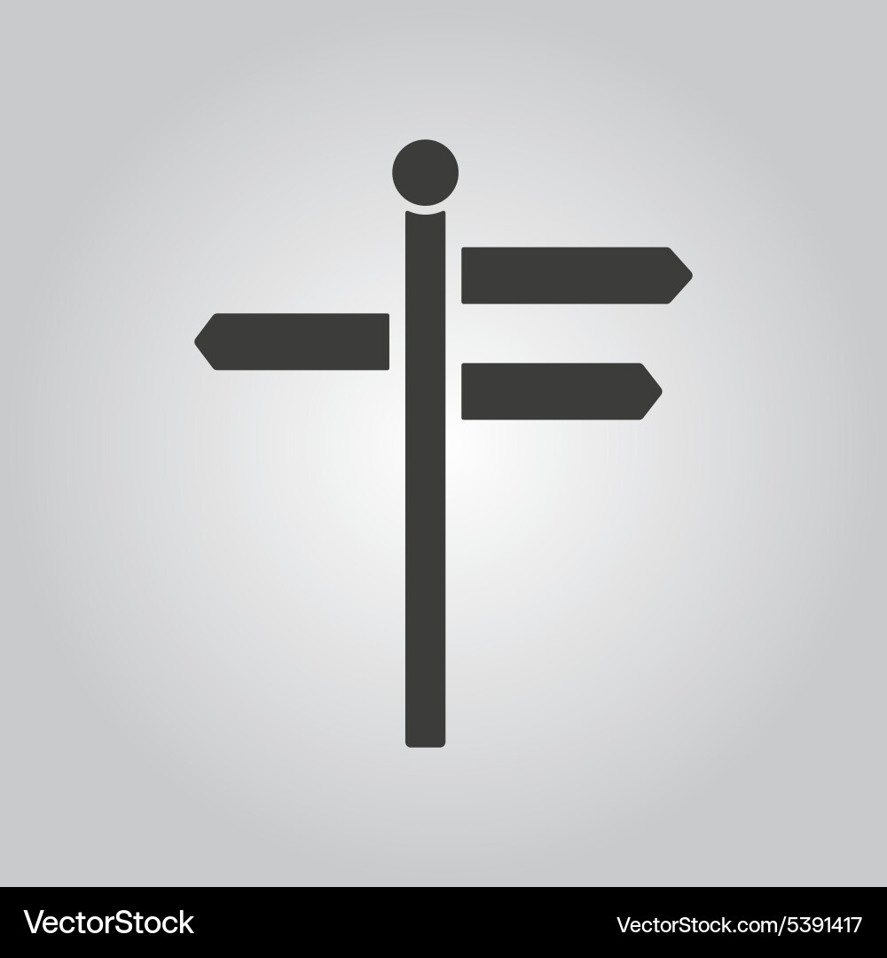 Signpost icon pointer symbol flat Vector Image