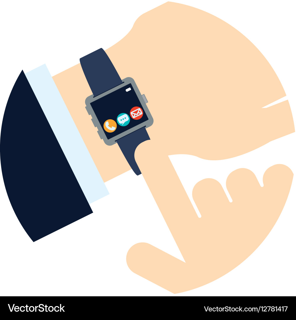 Smartwatch button thumbnail icon image vector image