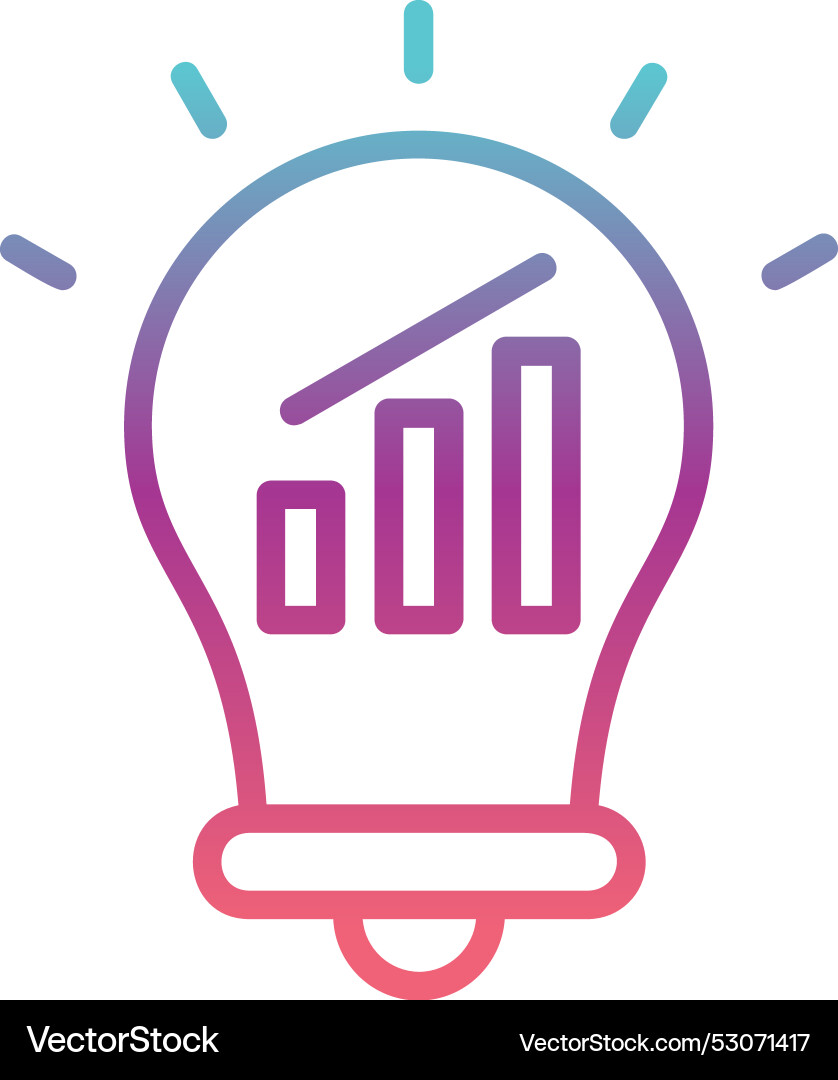 Startup idea line gradient design Vector Image